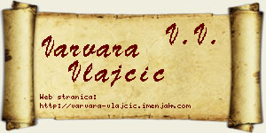 Varvara Vlajčić vizit kartica